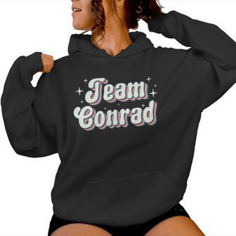 Team Conrad Bolso De Mano Retro Con Diseño De Groovy Sudadera con capucha para mujer - Regaloses