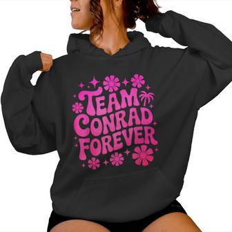 Team Conrad Retro Vintage Groovy Flower Power Vibes Retro Women Hoodie - Thegiftio UK