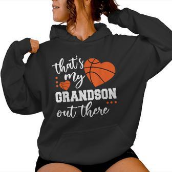 That's My Grandson Out There Basketball Grandma Mother's Day Women Hoodie - Thegiftio UK