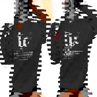 Tia Like A Mom Only Cooler Aunt Auntie Women Hoodie - Thegiftio UK