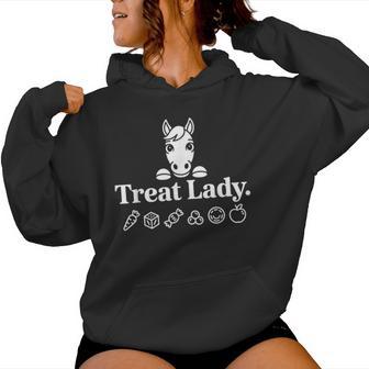 Treat Lady Horse Mom Equestrian Lover Treat Lady Horse Women Hoodie - Thegiftio UK