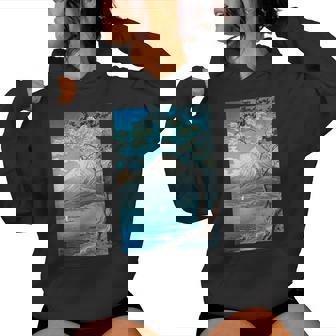 Ukiyo-E Monte Fuji Pintura Japonesa Impresión Obra Maestra Pintura Artística Hombres Es Ropa Divertida Arte Regalo Divertido Sudadera con capucha para mujer - Regaloses