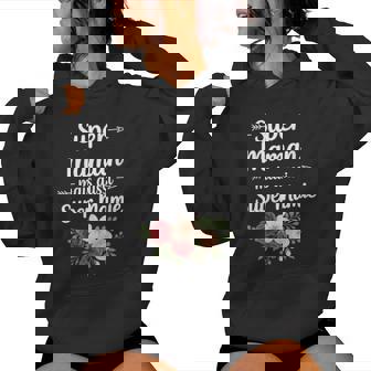 Uper Mamanuper Mamie Maman Cadeau Fête Des Mères Fleur Sweat à capuche femme - Cadeauxyz