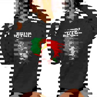Upporter Foot Portugal Fan Maillot Drapeau Portugal Sweat à capuche femme - Cadeauxyz