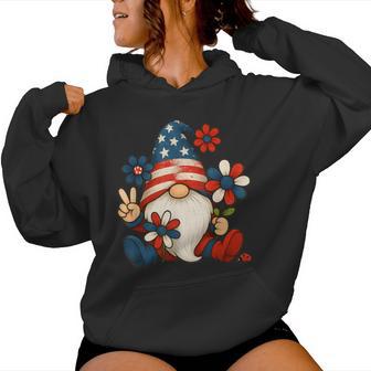 Usa Flag 4Th Of July Gnome And Beetle For & Women Women Hoodie - Thegiftio UK