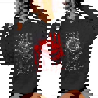 Veterans Day 2025 Usa Memorial Day Red Poppy Flower Military Women Hoodie | Mazezy