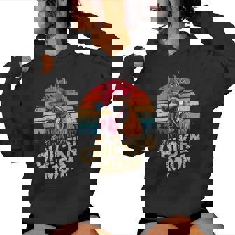 Vintage Chicken Mom Mama Chicken Lover Mommy Women Hoodie | Mazezy