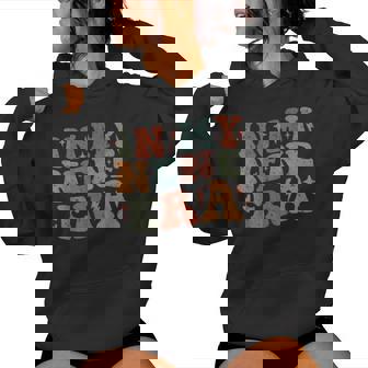 Vintage In My Nene Era Groovy Retro Mothers Women Hoodie | Mazezy