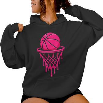 Vintage Pink Basketball Drip Toddler For Girl Women Hoodie - Thegiftio UK