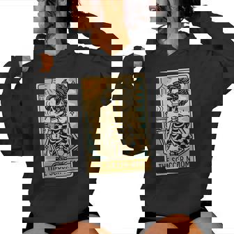 Vintage The Soccer Mom Tarot Card Skeleton Women Hoodie - Thegiftio