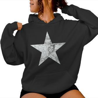 Vintage White Retro Star For & Women Boys & Girls Women Hoodie - Thegiftio UK