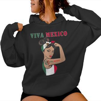 Viva Mexico Girls Mexican Independence Day Women Hoodie - Thegiftio UK