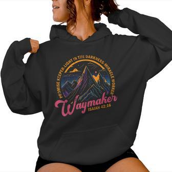 Waymaker Vintage Promise Keeper Miracle Worker Christian Women Hoodie - Thegiftio UK