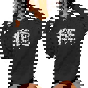 Wife Lightning Bolt Racing Checkered Mother's Day Varsity Women Hoodie - Monsterry