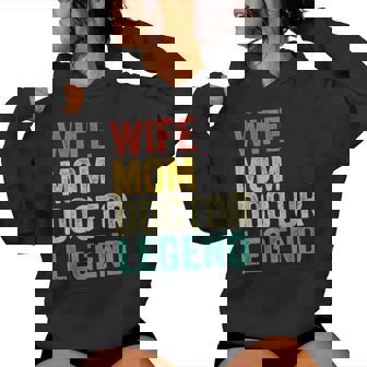Wife Mom Doctor Legend Mother's Day Vintage Women Hoodie - Monsterry