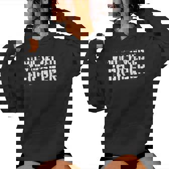 Will Weld For Beer 溶接シャツ レディースパーカー - Kawaiitshirt