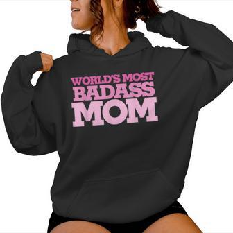 World's Most Badass Mom Mother's Day In Pink Women Hoodie - Monsterry