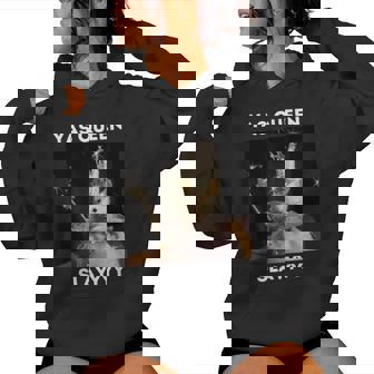 Yas Queen Slay Meme Sarcastic Costume Women Hoodie - Thegiftio UK
