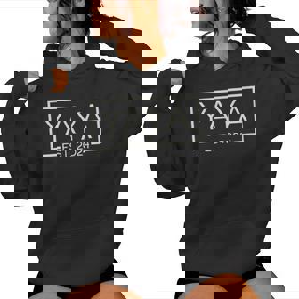 Yaya Est 2024 New Mom Mother's Day Pocket Women Hoodie | Mazezy