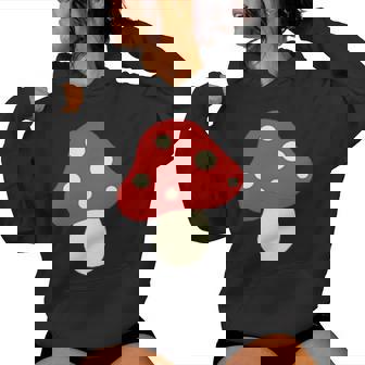 シンプルでキュートなキノコのグラフィック Cute Mushroom レディースパーカー - Kawaiitshirt