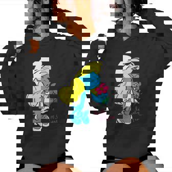 スマーフ スマーフェット キャラクター 花 咲く スマーフィー ファン レディースパーカー - Kawaiitshirt