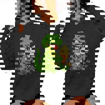 トカゲ アイスクリーム 動物園 動物好き カワイイ 男の子 女の子 キッズ レディースパーカー - Kawaiitshirt