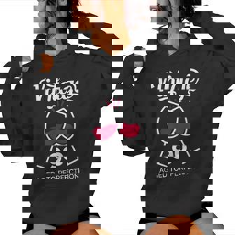 卒寿祝い ワイン好き 酒好き 父 母 男性 女性 90歳お祝いintage Aged To Perfection レディースパーカー - Kawaiitshirt