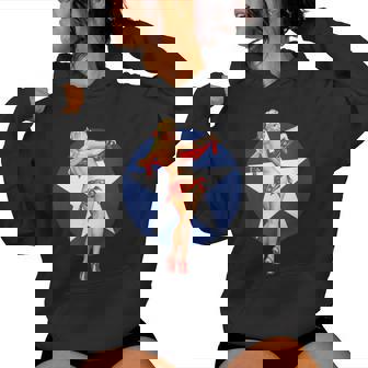 愛国心 ヴィンテージ セクシー ピンナップ 女の子 レディースパーカー - Kawaiitshirt