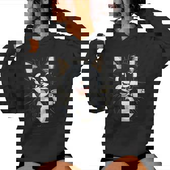 男の子と女の子のための素晴らしい猫のカップ衣装。 レディースパーカー - Kawaiitshirt