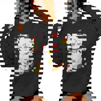 花より団子猫 Cat 猫 メンズ レディース ペット 動物 和風 キャラt レディースパーカー - Kawaiitshirt