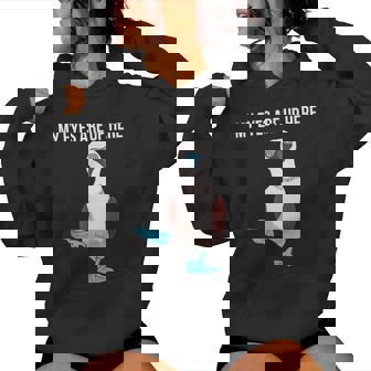 面白い鳥の贈り物女性男性アオアシカツオドリ レディースパーカー - Kawaiitshirt