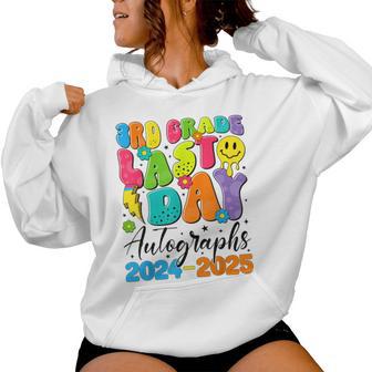 2025 Last Day Of School Autograph 3Rd Grade Graduation Women Hoodie - Thegiftio UK