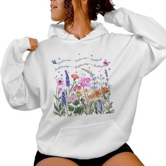 Anti Trump Floral Flower Democrat President Liberal Women Hoodie - Thegiftio UK