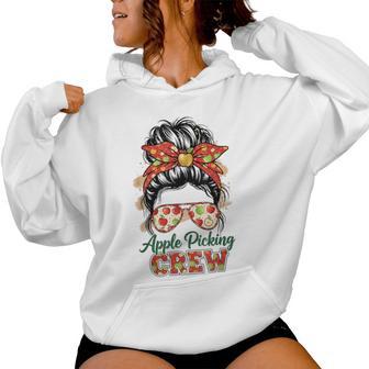 Apple Picking Crew Fall Apple Orchard Harvest Season Women Hoodie - Thegiftio UK
