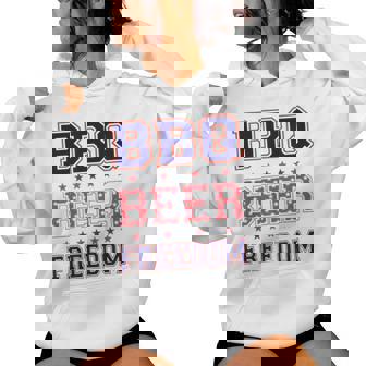 Bbq Beer Freedom レディースパーカー - Kawaiitshirt