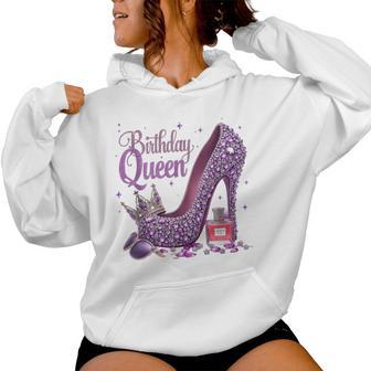 Birthday Queen Happy Birthday Party Girls Women Women Hoodie - Thegiftio UK