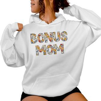 Bonus Mom Floral Wildflower Cute Flowers Mother's Day Women Hoodie - Monsterry