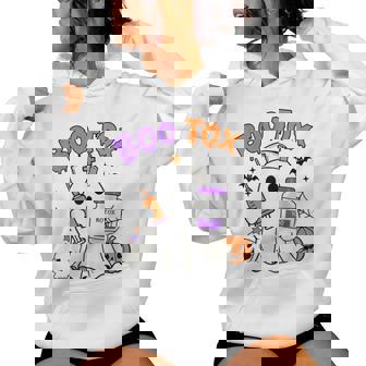 Boo Tox Nurse Ghost Filler Botox Halloween Aesthetic Nurse Women Hoodie | Mazezy