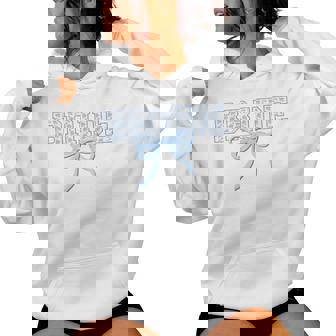 Bride Blue Bow Coquette Floral Matching Bridal Party Women Hoodie - Thegiftio