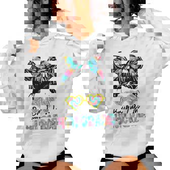Bruh Im In 4Th Grade Messy Bun First Day Of School Girls Women Hoodie | Mazezy