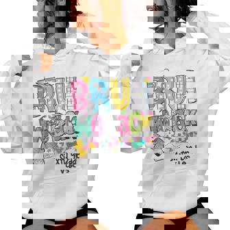 Bruh We Back Sixth Grade Vibes 6Th Grade Team Back To School Women Hoodie | Mazezy