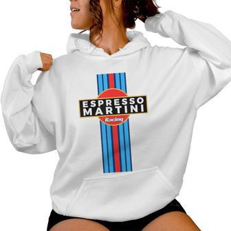 Café Espresso Martini Racing Coctel Cafe Coffee Bar Team Sudadera con capucha para mujer - Regaloses