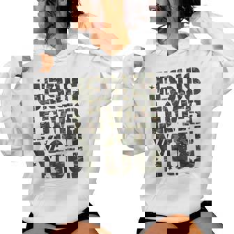 Camo Jesus Loves You N Girl Christian Bible Verse Women Hoodie - Monsterry