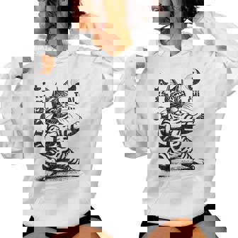 Chat Amusant En Tai Chitance Arts Martiaux Yin Yang Balance Sweat à capuche femme - Cadeauxyz