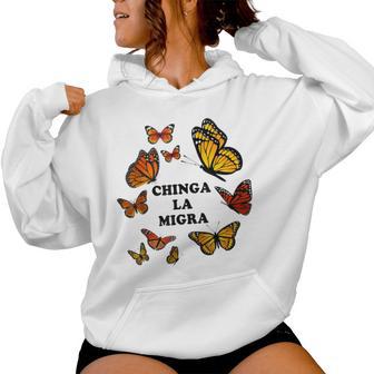 Chinga La Migra Butterflies Matching Men Women Hoodie - Thegiftio UK