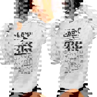 Class Of 2039 Grow With Me Pre-K To 12Th Grade Checklist Women Hoodie - Thegiftio