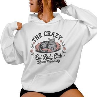 The Crazy Cat Lady Club Cat Lover Women Hoodie - Thegiftio UK