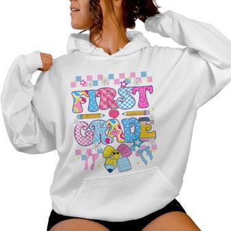 Cute First Grade Teacher 1St Grade Boys Girls Back To School Women Hoodie - Thegiftio UK