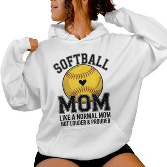 Cute Softball Mom For Softball Season Mom Women Hoodie - Thegiftio UK