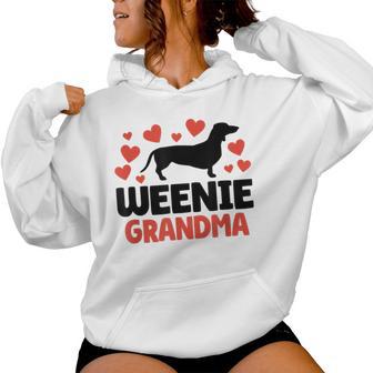 Cute Weenie Grandma Dachshund Wiener Dog Novelty Women Hoodie - Thegiftio UK